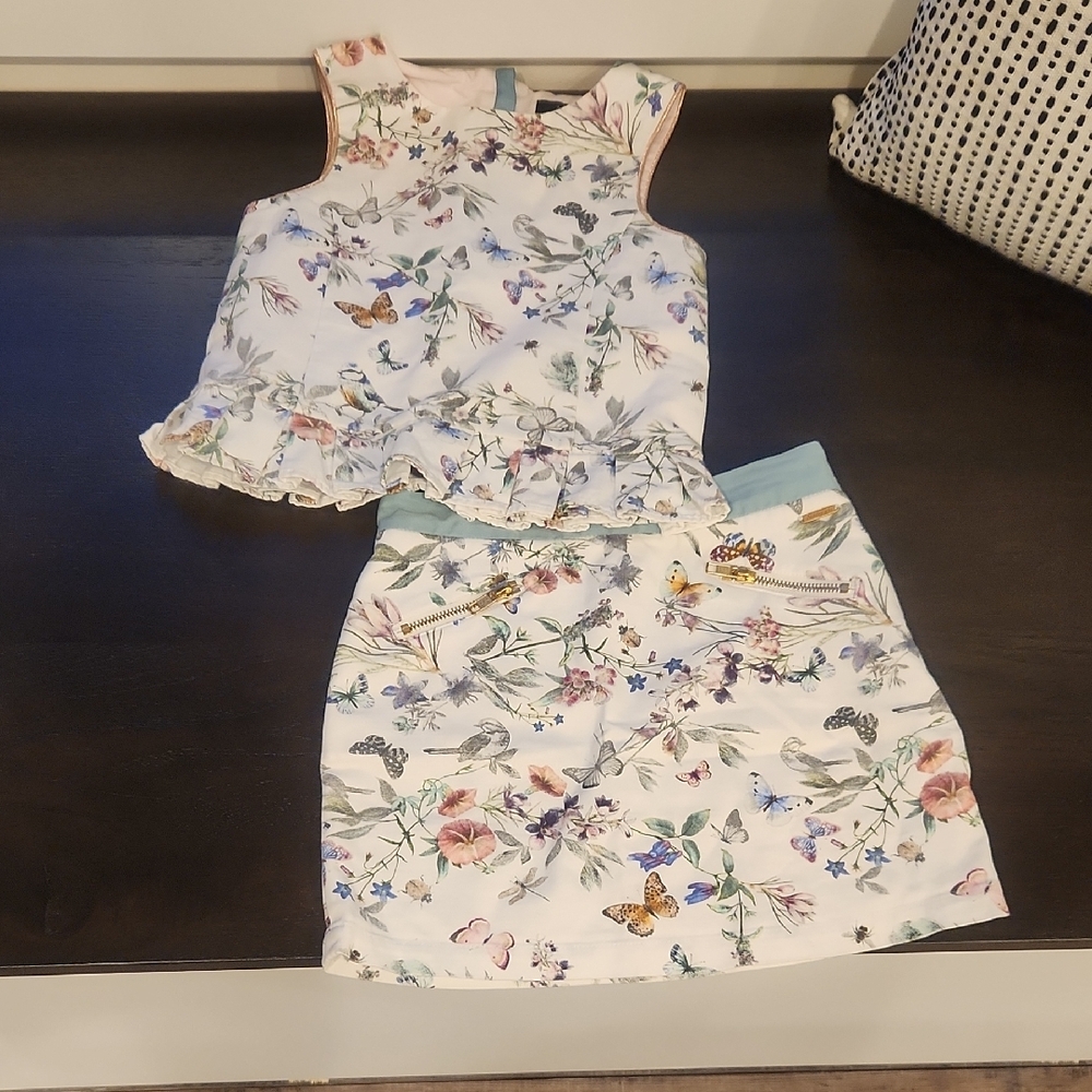 Autograph Floral Sleeveless Top and Skirt Set